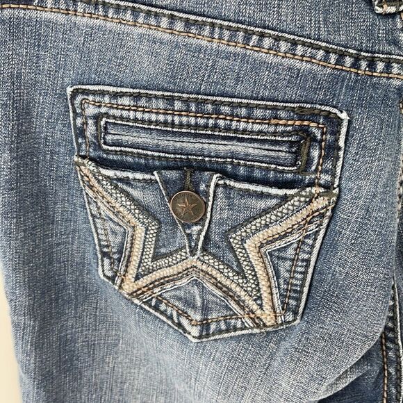 People’s Liberation cropped ankle crop skinny jeans embroidered denim pants 7 8 - Picture 9 of 15